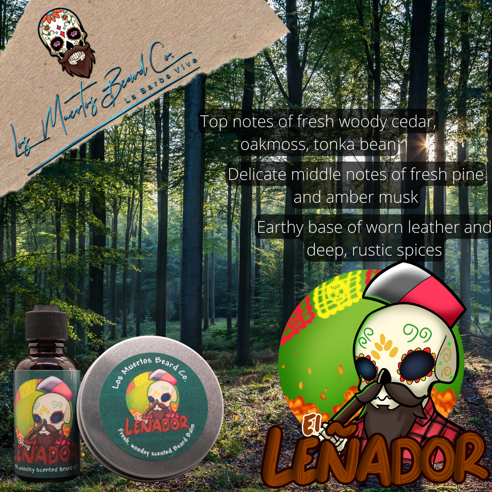 El Leñador Beard Oil/Balm Combo - Los Muertos Beard Co